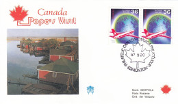 CANADA Cover 1-135,popes Travel 1987 - Papes