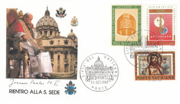 VATICAN Cover 1-136,popes Travel 1987 - Brieven En Documenten