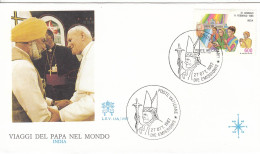 VATICAN Cover 1-141,popes Travel 1987 - Lettres & Documents