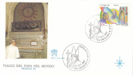 VATICAN Cover 1-143,popes Travel 1987 - Storia Postale