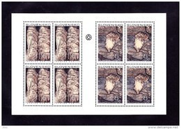 Bloc 1997  De 4X2  Timbres Grottes Stalactites YT 238/239 Neufs /  Sheet 1997 Mint Mi 280/281 Höhlen - Blocks & Kleinbögen