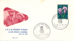 Luxembourg Visite Royale 1959 - Mondorf Les Bains Floralis - Iris - Storia Postale