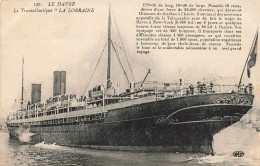 FRANCE - Le Havre - Le Transatlantique "La Lorrainne" - Carte Postale Ancienne - Porto