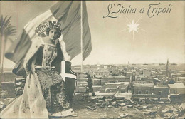 LIBIA / LIBYA - L'ITALIA A TRIPOLI  - RPPC PROPAGANDA POSTCARD - MAILED 1912 - POSTA MILITARE  (12321) - Libia