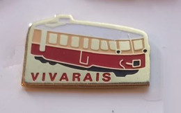 W24 Pin's Bus Autocar Transports Train Micheline ? VIVARAIS Ardèche Achat Immédiat - TGV