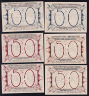 Liebenwerda: 6x 50 Pfennig 1.10.1921 - Collections