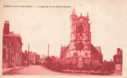 CRECY EN PONTHIEU : L'EGLISE ET LE MONUMENT - Crecy En Ponthieu