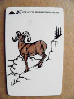 Ukraine Phonecard Chip Animals Mountain Goat 840 Units K174 09/97 30,000ex.  Prefix Nr. AB (in Cyrrlic) - Ucrania