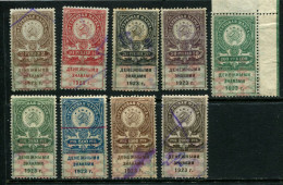 Russia 1923  Revenue Stamps.  Used - Gebraucht