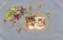 ANIMAUX - Chats - Deux Têtes De Chats - Chats Tricolores - Carte Postale Ancienne - Katzen