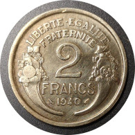 Monnaie France - 1940 -  2 Franc "MORLON" Cupro Aluminium - 2 Francs