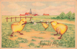 FETES & VOEUX - Pâques - Joyeuses Pâques - Poussins - Œufs - Carte Postale Ancienne - Ostern