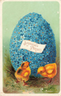 FETES & VOEUX - Pâques - Joyeuses Pâques - Poussins - Œuf - Carte Postale Ancienne - Pâques
