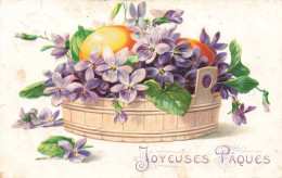 FETES & VOEUX - Pâques - Joyeuses Pâques - Fleurs - Œuf - Carte Postale Ancienne - Pâques