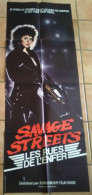 AFFICHE CINEMA ORIGINALE FILM LES RUES DE L'ENFER SAVAGE STREETS BLAIR STEINMANN 1984 TBE - Affiches & Posters