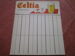 Bière CELTIA - Fiche Pour MARQUE DU BRIDGE CONTRAT (lot De 5 Unités) - Other & Unclassified