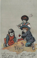 ILLUSTRATEUR NON SIGNE - Des Enfants Jouant Dans Le Sable - Carte Postale - Unclassified