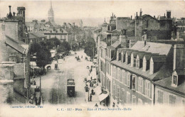 FRANCE - 64 - Pau - Rue Et Place Nouvelle-Halle - Carte Postale Ancienne - Pau