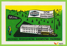 Voyo Dom Wypoczynkowy Budowlanych GRONIE Szczyrk Poland Hotel Label 1980s Vintage - Etiquettes D'hotels