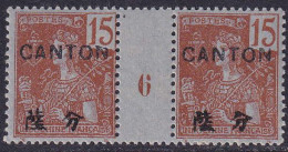 CANTON  MILLESIMES N°38 15c Brun Sur Azuré Millésime 6  Qualité:** Cote:800 - Sonstige & Ohne Zuordnung