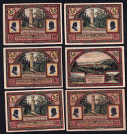 Ilmenau: 6x 50 Pfennig 1921 - Collections