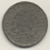 5  FRANCS 1875 A FAUSSE EN PLOMB D EPOQUE - 5 Francs