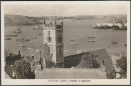 Falmouth Parish Church & Harbour, Cornwall, C.1960 - RP Postcard - Falmouth