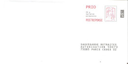 154789 Sauvegarde Retraites PAP PRIO Prêt-à-poster Entier Postal Ciappa Kawena - Listos Para Enviar: Respuesta /Ciappa-Kavena