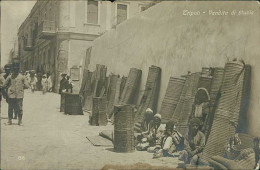 LIBIA / LIBYA - TRIPOLI - VENDITA DI STUOIE / SALE OF MATS - EDIT ISAAC TAAR - RPPC 1910s (12324) - Libia