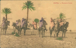 LIBIA / LIBYA - TRIPOLI - FANTASIA ARABA - WARRIORS / HORSE - EDIZ. SCROCCHI - MAILED 1912 (12329) - Libia