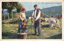 ESPAGNE - IPOS Y ESCENAS VASCAS - Al Mercado - Chèvre - Carte Postale Ancienne - Otros & Sin Clasificación