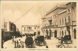 LIBIA / LIBYA - BENGHAZI / BENGASI - PIAZZA MUNICIPIO - EDIT SION LEGHZIEL - 1920s (12331) - Libia