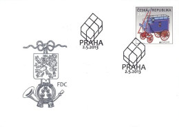 FDC 762 Czech Republic EUROPA 2013 Heraldic Lion Coat Of Arms Horn - 2013