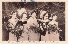 FRANCE - Mlle Anna Pérès - Reine Des Filets Bleus 1938, Et Ses Demoiselles D'honneur - Rare - Carte Postale Ancienne - Autres & Non Classés