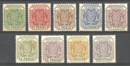 Transvaal 1896. ½d - 2sh.6d Set. SACC 223-231**, SG 216-224+*. - Transvaal (1870-1909)