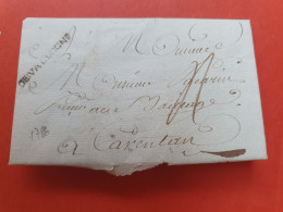 Marque Postale De Valognes Sur Lettre Avec Texte Pour Carentan En 1786 - J 12 - 1701-1800: Precursors XVIII