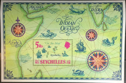 Seychelles 1971 On The Map Minisheet MNH - Seychelles (...-1976)