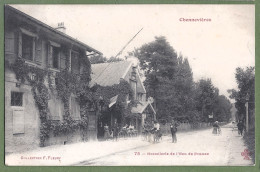 CPA Vue Rare - VAL DE MARNE - CHENNEVIERES - HOSTELLERIE DE L'ÉCU DE FRANCE - Animation, Cyclistes, Collection Fleury 75 - Chennevieres Sur Marne