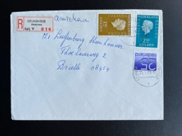 NETHERLANDS 1979 REGISTERED LETTER SPIJKENISSE VLINDERVEEN TO BRIELLE 31-01-1979 NEDERLAND AANGETEKEND - Covers & Documents