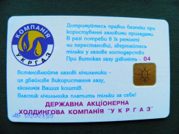 Prefix Nr. On The Front Size AB ******* Ukraine Phonecard Chip UKRGAZ Company Oil 840 Units 30 Calls  - Ucrania