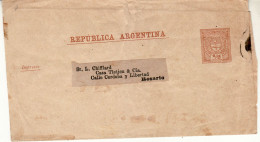 ARGENTINA 1889 WRAPPER SENT TO ROSARIO - Covers & Documents