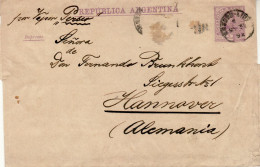 ARGENTINA 1890 WRAPPER SENT TO HANNOVER - Brieven En Documenten