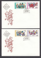 Bulgaria 1976 - Kinder Satz, Mi-Nr. 2487/90, 2 FDC - FDC