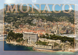 CPM - J - MONACO MONTE CARLO - VUE GENERALE AERIENNE - AU PREMIER PLAN LE MUSEE OCEANOGRAPHIQUE - Museo Oceanográfico