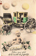 FANTAISIE - Bébés - Calèche - Celui Qui Sort De La Cuisse De Jupiter - Carte Postale Ancienne - Baby's