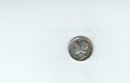 USA - Pièce 10 Cents Mercury Dime Argent 1942 TTB/VF  KM.140 - 1916-1945: Mercury