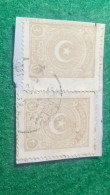 TÜRKİYE- 1922   AYYILDIZ     3. 1/2   PİA    DAMGALI  DUBLE - Used Stamps