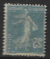 FRANCE N° 140 25C BLEU TYPE SEMEUSE RECTO VERSO  NEUF SANS CHARNIERE - Neufs