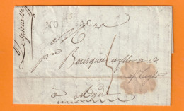 1813 - Marque Postale 115 MOISSAC Sur Lettre Pliée Vers AGDE - Taxe 5 - Règne De Napoléon 1er - 1801-1848: Précurseurs XIX