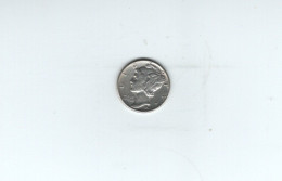 USA - Pièce 10 Cents Mercury Dime Argent 1945 TTB/VF  KM.140 - 1916-1945: Mercury (Mercurio)